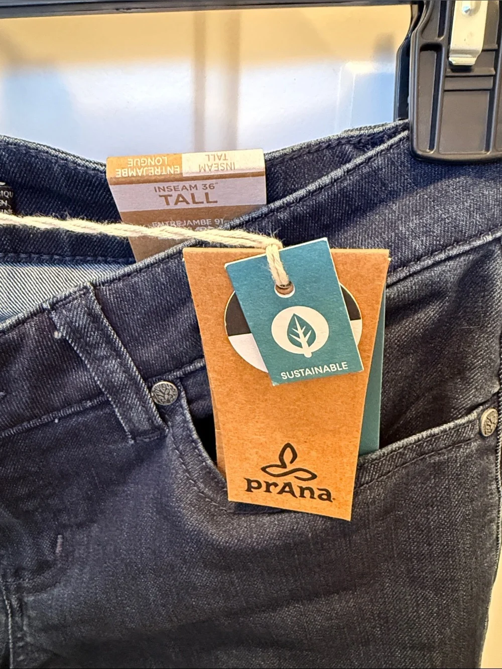 Prana Women's Skinny Jeans in Deep Indigo Black Wash